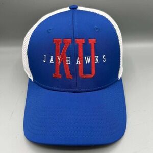 Kansas Jayhawks NCAA Trucker Hat Men Blue White The Game Snap Back Cap New